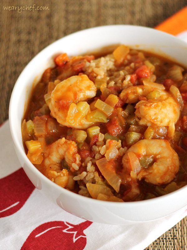 Healthy Shrimp Etouffee