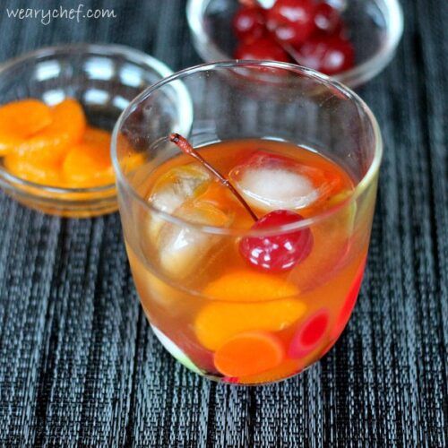 Old Fashioned Cocktail with Mandarin Oranges