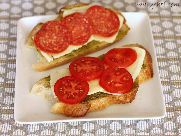 Pesto Pizza Grilled Cheese Sandwiches