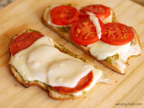 Pesto Pizza Grilled Cheese Sandwiches