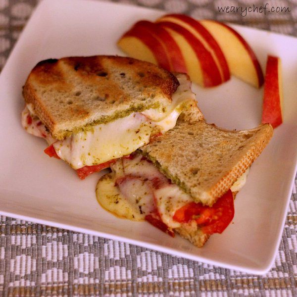 Pesto Pizza Grilled Cheese Sandwiches