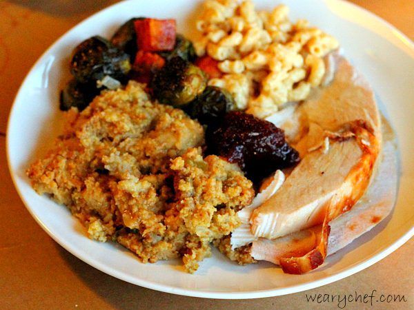 The Weary Chef's Thanksgiving Plate