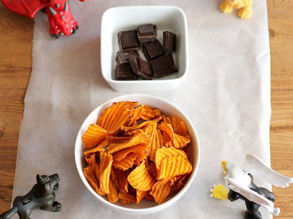 Chocolate Covered Sweet Potato Chips