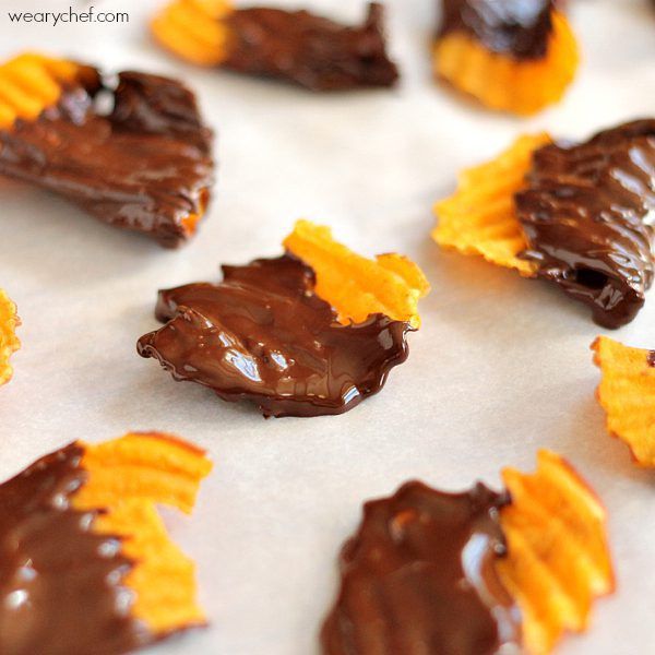 Chocolate Covered Sweet Potato Chips