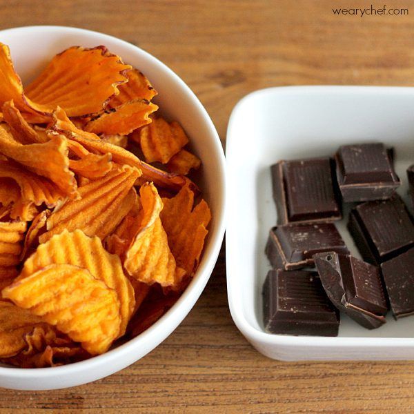 Chocolate Covered Sweet Potato Chips