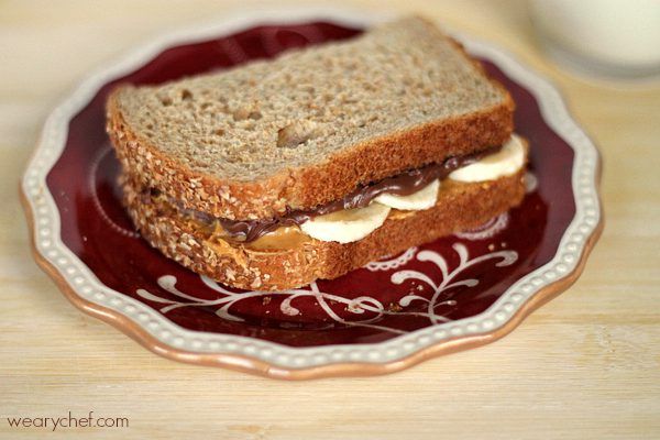 Peanut Butter Chocolate Banana Sandwich #SpreadPossibilities #HersheysHeroes