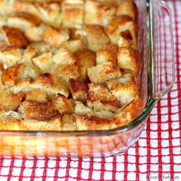 a serve of French Toast Casserole with Cream Cheese on a table