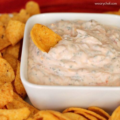 Super Easy Sour Cream Mexican Dip #appetizer #easyrecipe