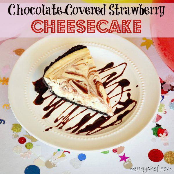 Chocolate Covered Strawberry Cheesecake #dessert #cheesecake