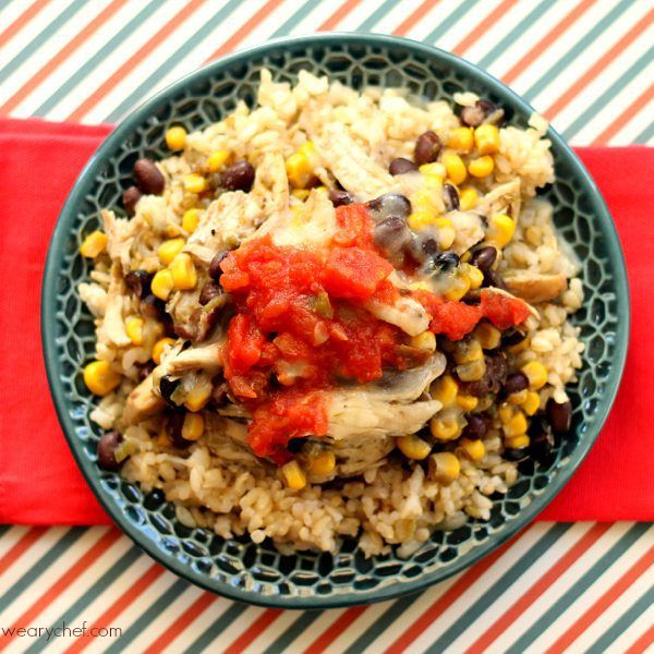 5-Ingredient Southwest Chicken Rice Bowls: An easy dinner the whole family will love!