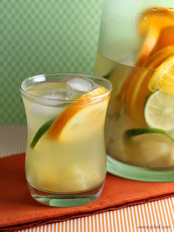 Tropical Pineapple Sangria - Feel like you are on a tropical vacation right in your own back yard!