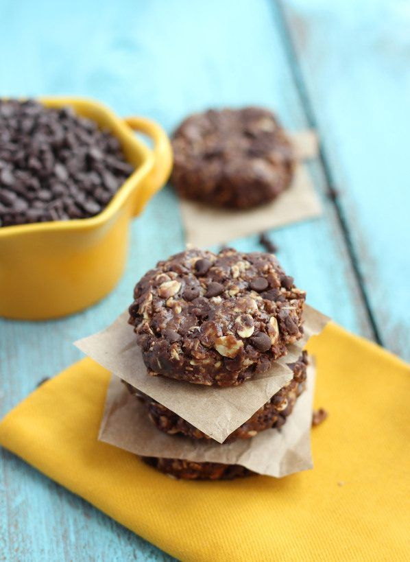 No Bake Double Chocolate Breakfast Cookies | Chelsea's Messy Apron