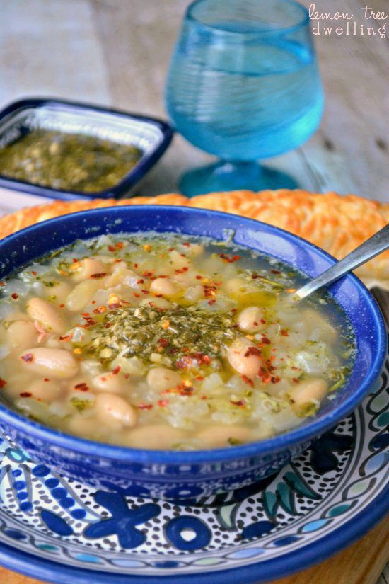 White Bean Pesto Soup | Lemon Tree Dwelling