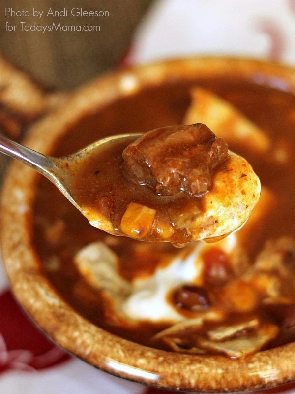 Slow Cooker Beef Enchilada Soup