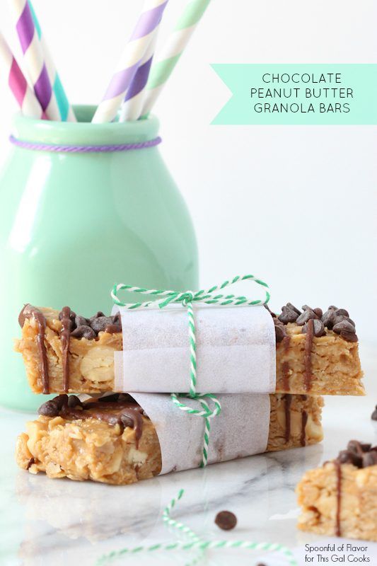 No Bake Peanut Butter Granola Bars | Spoonful of Flavor (for This Gal Cooks)