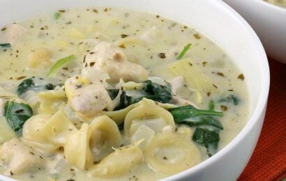 Creamy Pesto Chicken Soup