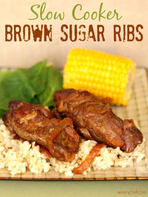 5-Ingredient Slow Cooker Brown Sugar Ribs