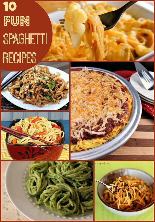 10 Fun Spaghetti Recipes #dinner #pasta