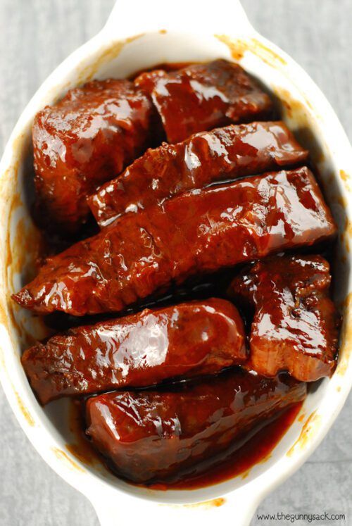 Slow Cooker BBQ Ribs by The Gunny Sack