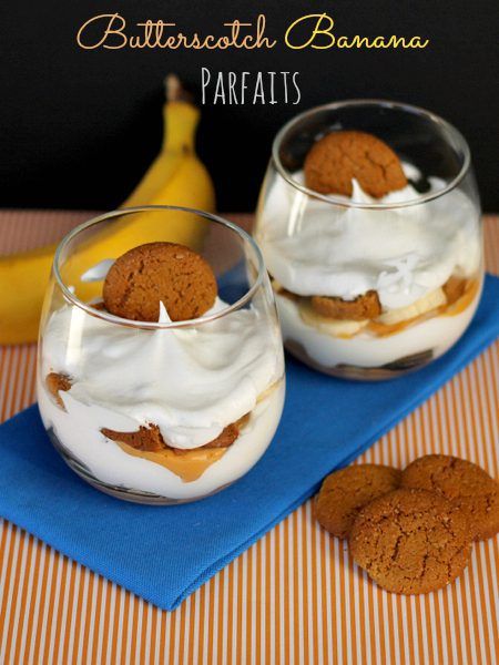 Butterscotch Banana Pudding Parfaits - NO-BAKE CHEESECAKE