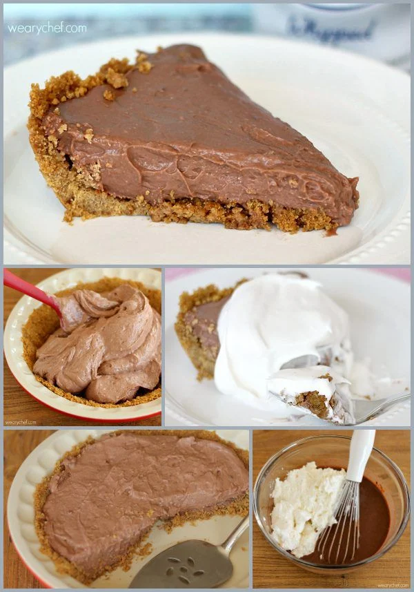 Easy Chocolate Pie Recipe with Pudding and Cream Cheese The Weary Chef