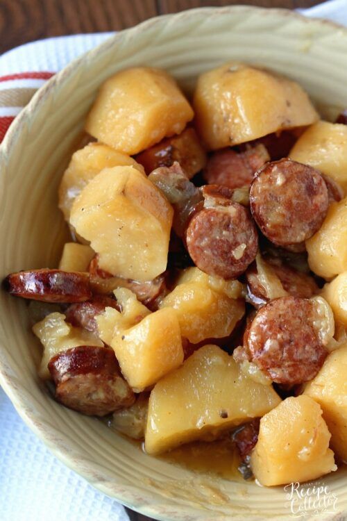 Crock Pot Sausage and Potatoes by Diary of a Recipe Collector