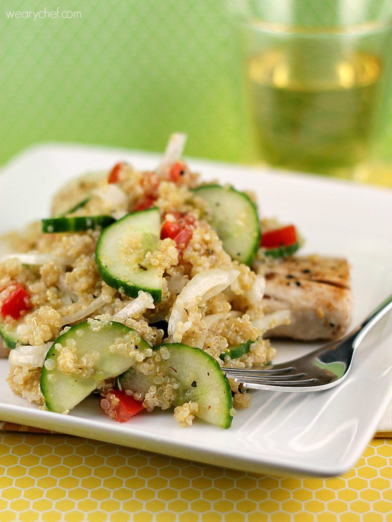 Quinoa and Cucumber Salad Recipe #healthy #quinoa #sponsored
