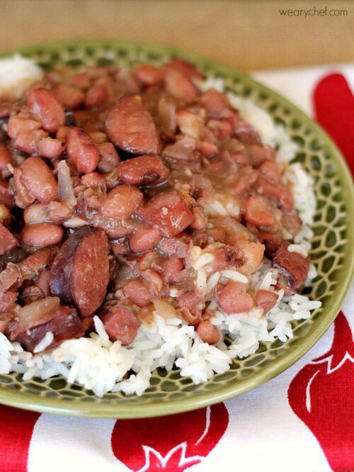 Slow Cooker Red Beans and Rice #slowcooker #crockpot #cajun