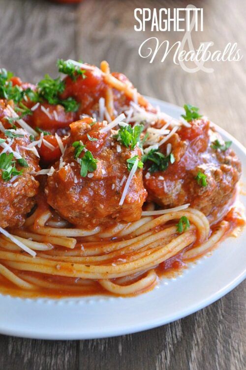 Classic Spaghetti and Meatballs - House of Yumm