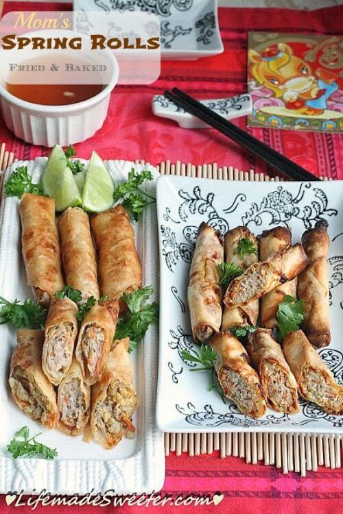 Mom’s Spring Rolls – Baked or Fried | Life Made Sweeter