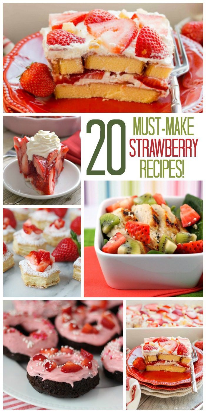 You NEED these 20 Strawberry Recipes in your life! Not berry season? Use frozen!