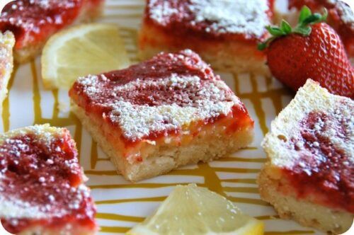 Strawberry Lemon Bars by Flying on Jess Fuel