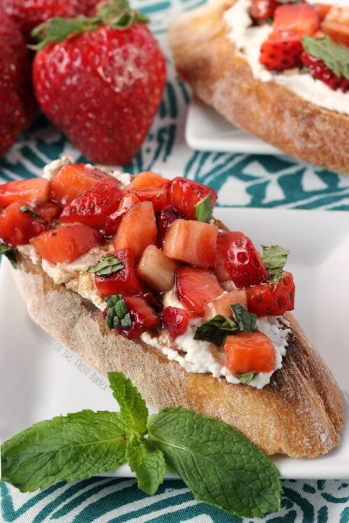 Strawberry Bruschetta by Cooking on the Front Burners