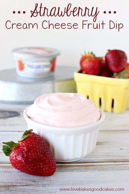 Strawberry Cream Cheese Fruit Dip by Love Bakes Good Cakes