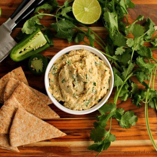 Cilantro Lime Hummus The Weary Chef