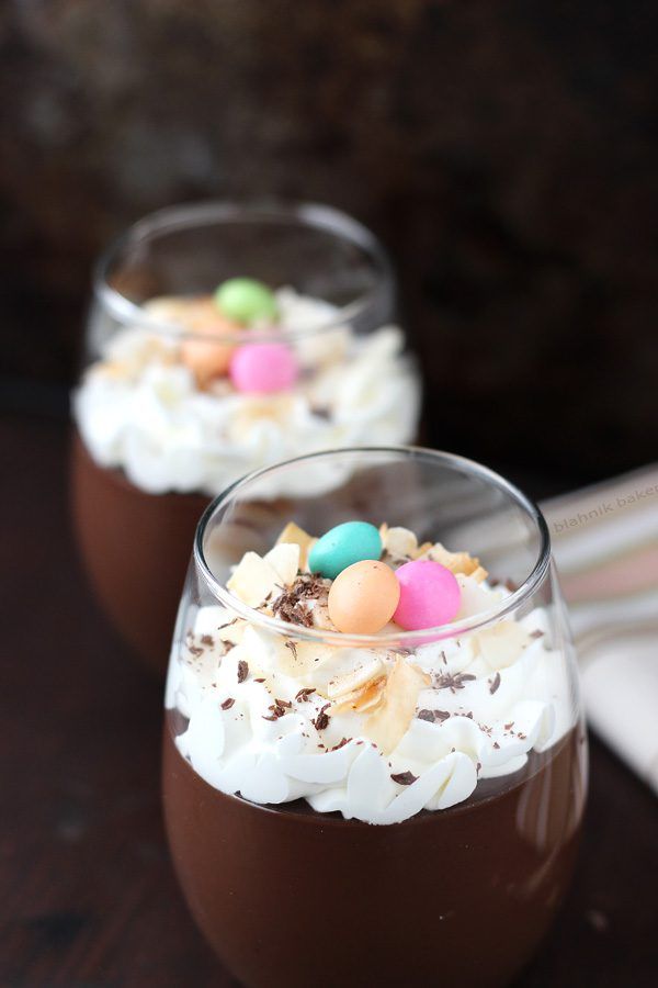 Dark Chocolate Coconut Pudding | Blahnik Baker