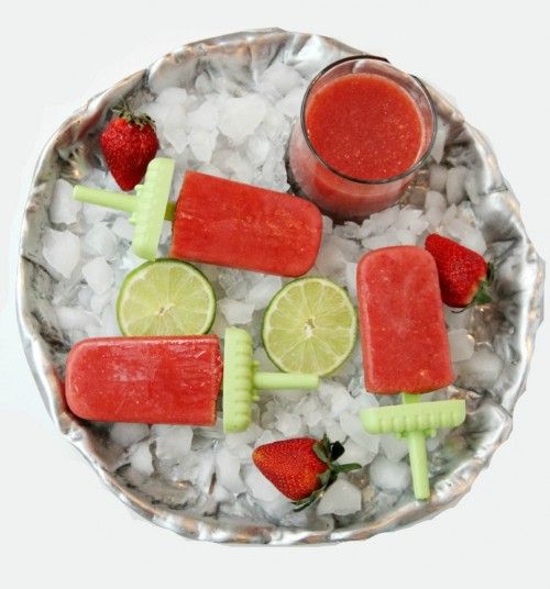 Strawberry Watermelon Agua Fresca Popsicles | Bitz & Giggles