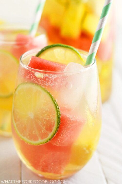 Watermelon Pineapple Sangria - watermelon recipes