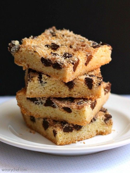 Coconut Chocolate Snickerdoodle Bars - These unbelievably easy bar cookies are unbelievably good!