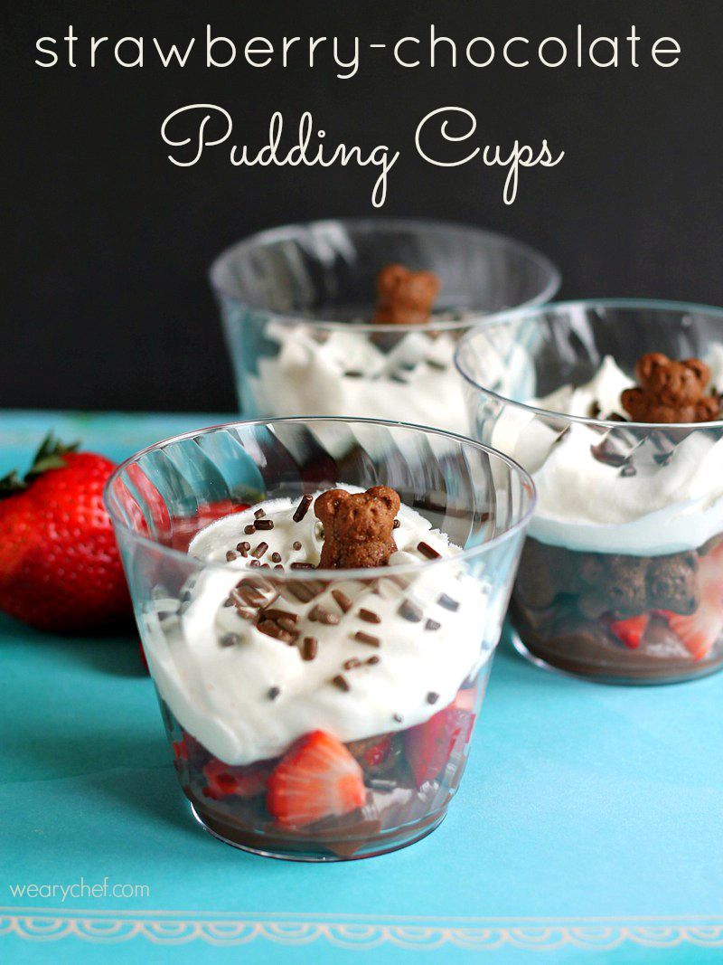 Chocolate Strawberry Pudding Cups