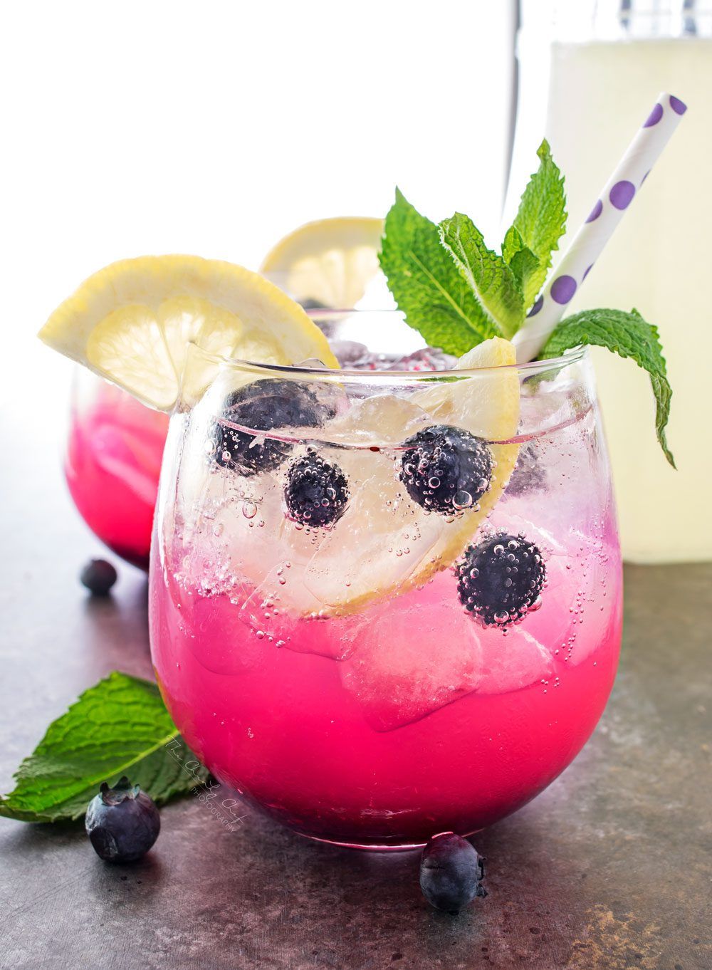 Sparkling Blueberry Lemonade by The Chunky Chef