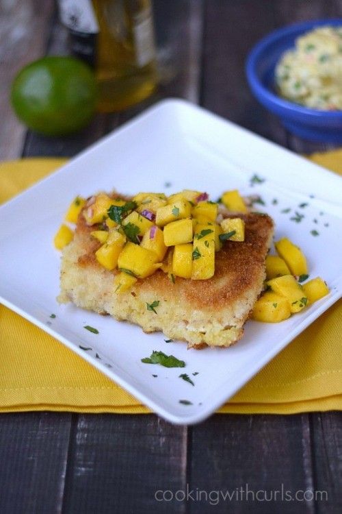 Mahi Mahi with Papaya Mango Salsa | Cooking with Curls