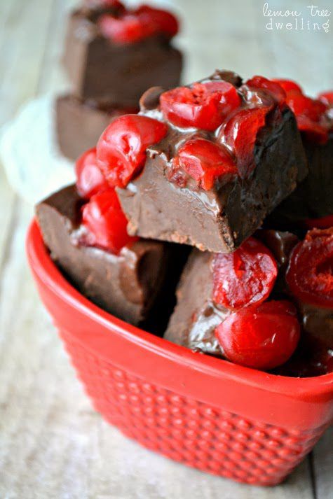 Chocolate Cherry Cordial Fudge by Lemon Tree Dwelling