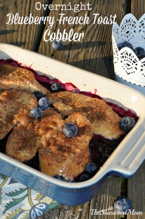 Overnight Blueberry French Toast Casserole by The Seasoned Mom