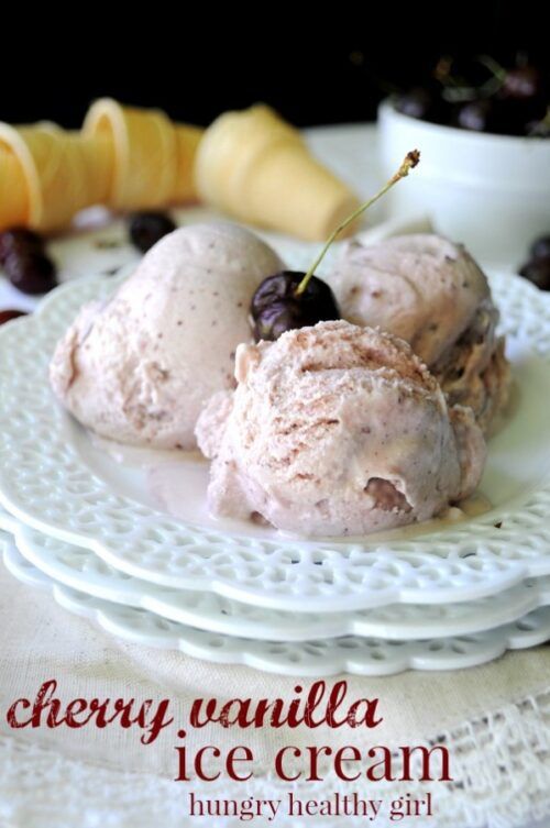 Cherry Vanilla Ice Cream by Kim's Cravings