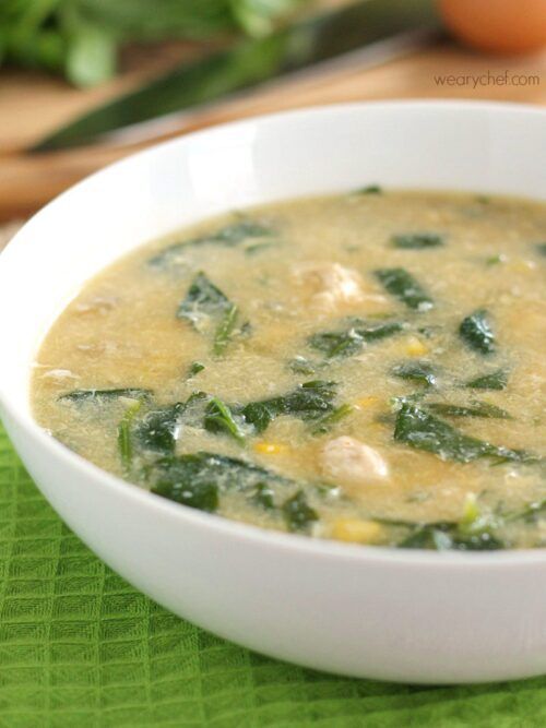 Chinese Chicken and Corn Soup - This healthy, filling soup is just right for a cool evening or nursing a summer cold!