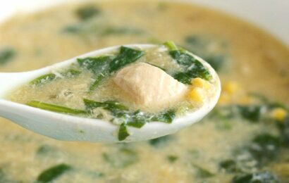 Chinese Chicken and Corn Soup - This healthy, filling soup is just right for a cool evening or nursing a summer cold!