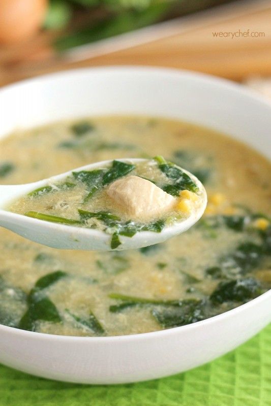 Chinese Chicken and Corn Soup - This healthy, filling soup is just right for a cool evening or nursing a summer cold!