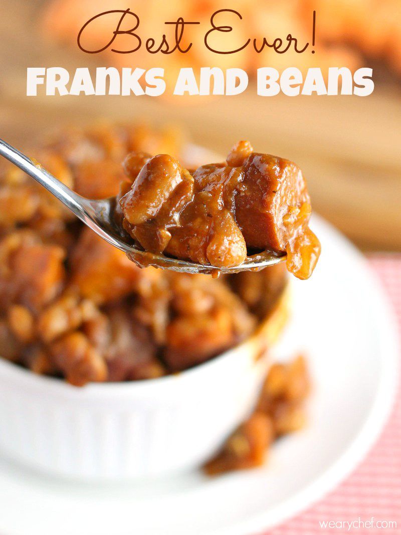 Franks and Beans with Sweet Potatoes - The Weary Chef