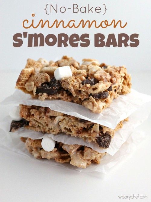 No Bake Cinnamon S'mores Bars - An easy, gluten free dessert! - wearychef.com